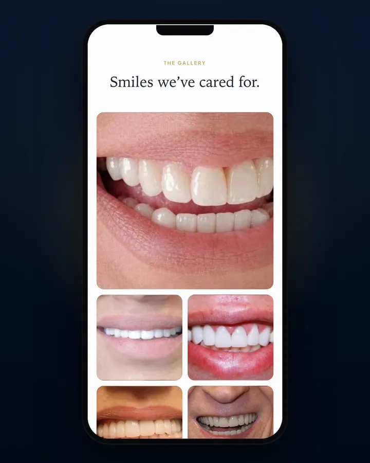 A preview we built for a professional services, on a phone